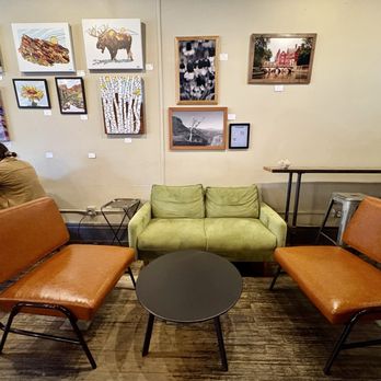 2914 Coffee - One of the couches; art on wall - Coffee & Tea Near Me - Denver, Colorado