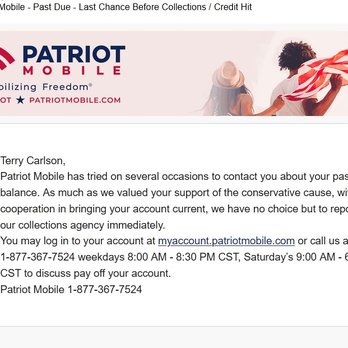 Patriot Mobile - I tried Patriot Mobile for one day, it sis not work here. Patriot Mobile took at least 3 monthly payments and continues to try. - Telecommunications Near Me Patriot Mobile - I tried Patriot Mobile for one day, it sis not work here. Patriot Mobile took at least 3 monthly payments and continues to try. - Telecommunications Near Me