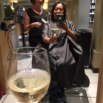 Balance Salon AVEDA - Wait what?! They have WINE??? I'm impressed! Ps: That's my awesome stylist Marcia. Ask for her!!! - Hair Salons Near Me - Tampa, Florida Balance Salon AVEDA - Wait what?! They have WINE??? I'm impressed! Ps: That's my awesome stylist Marcia. Ask for her!!! - Hair Salons Near Me - Tampa, Florida