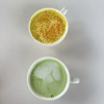 Vibrant - Golden milk (5/5) and matcha latte (3/5) - Coffee & Tea Near Me - Houston, Texas Vibrant - Golden milk (5/5) and matcha latte (3/5) - Coffee & Tea Near Me - Houston, Texas