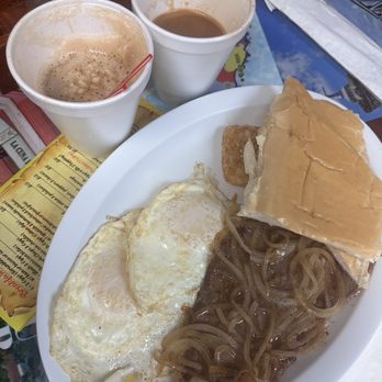 La Niña Restaurant - Steak and eggs with expresso and cafe con leche - Cuban Near Me - Marathon, Florida