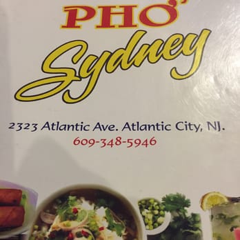Pho Sydney - Cover of menu. - Vietnamese Near Me - Atlantic City, New Jersey