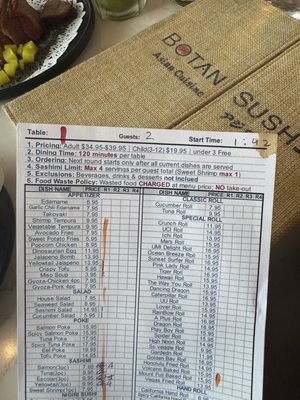 Menu photo 1 Botan Sushi Irvine, CA