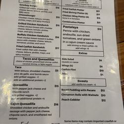 Squeaky Pete's - Menus