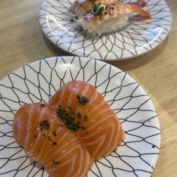 Sushi REV - Salmon and seared shrimp - Sushi Bars Near Me - Irvine, California Sushi REV - Salmon and seared shrimp - Sushi Bars Near Me - Irvine, California