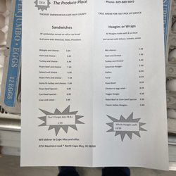 Produce Place - Menu