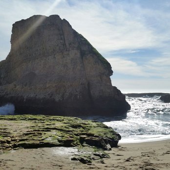 Shark Fin Cove - The rock shaped like a shark fin - Beaches Near Me - Davenport, California Shark Fin Cove - The rock shaped like a shark fin - Beaches Near Me - Davenport, California