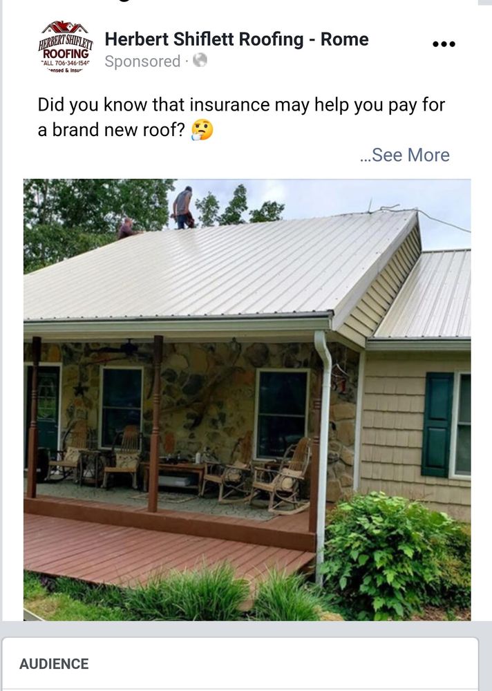 Slide of Herbert Shiflett Roofing