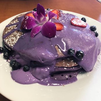 Guieb Cafe - Ube Mascarpone Pancakes - New American Near Me - Honolulu, Hawaii Guieb Cafe - Ube Mascarpone Pancakes - New American Near Me - Honolulu, Hawaii