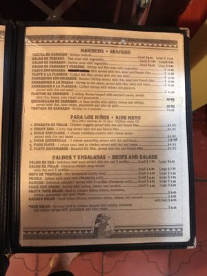 Menu photo 1 La Adelita Mexican Resturant Dallas, TX