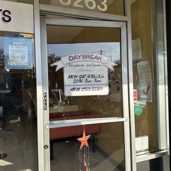Daybreak Donuts & Ice Cream - Entrance - Donuts Near Me - San Jose, California Daybreak Donuts & Ice Cream - Entrance - Donuts Near Me - San Jose, California