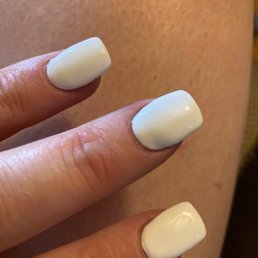Lumpy and crooked nails. They rush to much that's the problem, Waste of money going here. Lumpy and crooked nails. They rush to much that's the problem, Waste of money going here.
