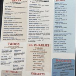 Charlie Graingers - Recent Menu
