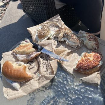 Bagels & Joe - plain bagel with cake batter, asiago bagel with garlic parmesan, and everything bagel with cucumber dill - Bagels Near Me - Lincoln, Nebraska Bagels & Joe - plain bagel with cake batter, asiago bagel with garlic parmesan, and everything bagel with cucumber dill - Bagels Near Me - Lincoln, Nebraska