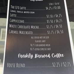 Ally B’s Cafe and Bakery - Coffee Menu 2