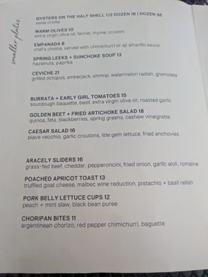 Menu photo 2 Aracely Cafe San Francisco, CA