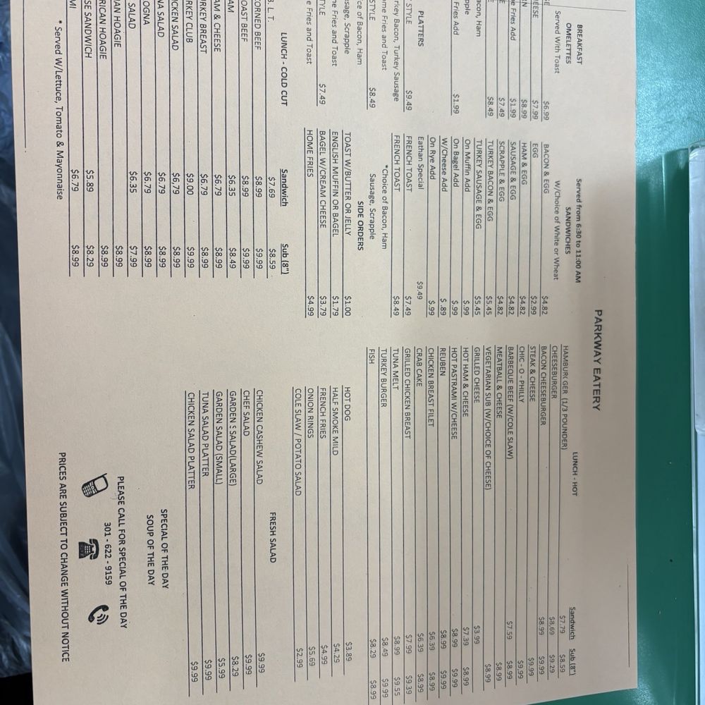 Parkway Eatery - Most up to date menu - American Near Me - Silver Spring, Maryland Parkway Eatery - Most up to date menu - American Near Me - Silver Spring, Maryland