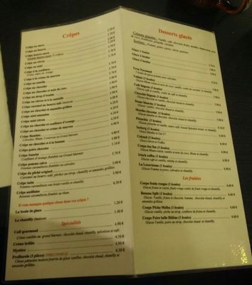 Menu photo 1 Le Crep'Breizh Lisieux, 14 Menu photo 1 Le Crep'Breizh Lisieux, 14