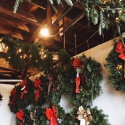 Bennies Nursery - Handmade fresh wreaths inside the barn. You get a discount if you purchase a tree!