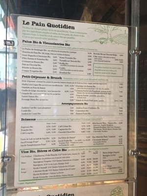 Menu photo 3 Le Pain Quotidien Paris, 75 Menu photo 3 Le Pain Quotidien Paris, 75
