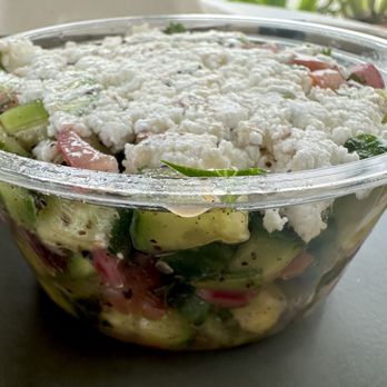 Dune - Shepherd Salad with Bulgarian Sheep Feta - so good! - Falafel Near Me - Los Angeles, California Dune - Shepherd Salad with Bulgarian Sheep Feta - so good! - Falafel Near Me - Los Angeles, California
