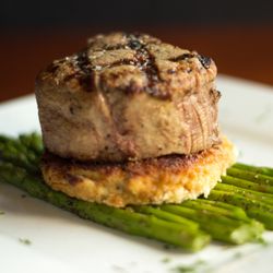 Waterfall Grille At Cateechee - Tenderloin Filet with Mashed Potatoes and Asparagus