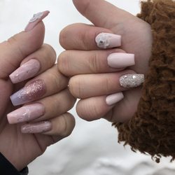 LUVIE Nails & Spa - Mine (left, cost $80), my Sisters (right, cost $90)