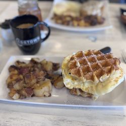 Eggtown Sarasota - Chicken and Chicken Waffle Sandwich
