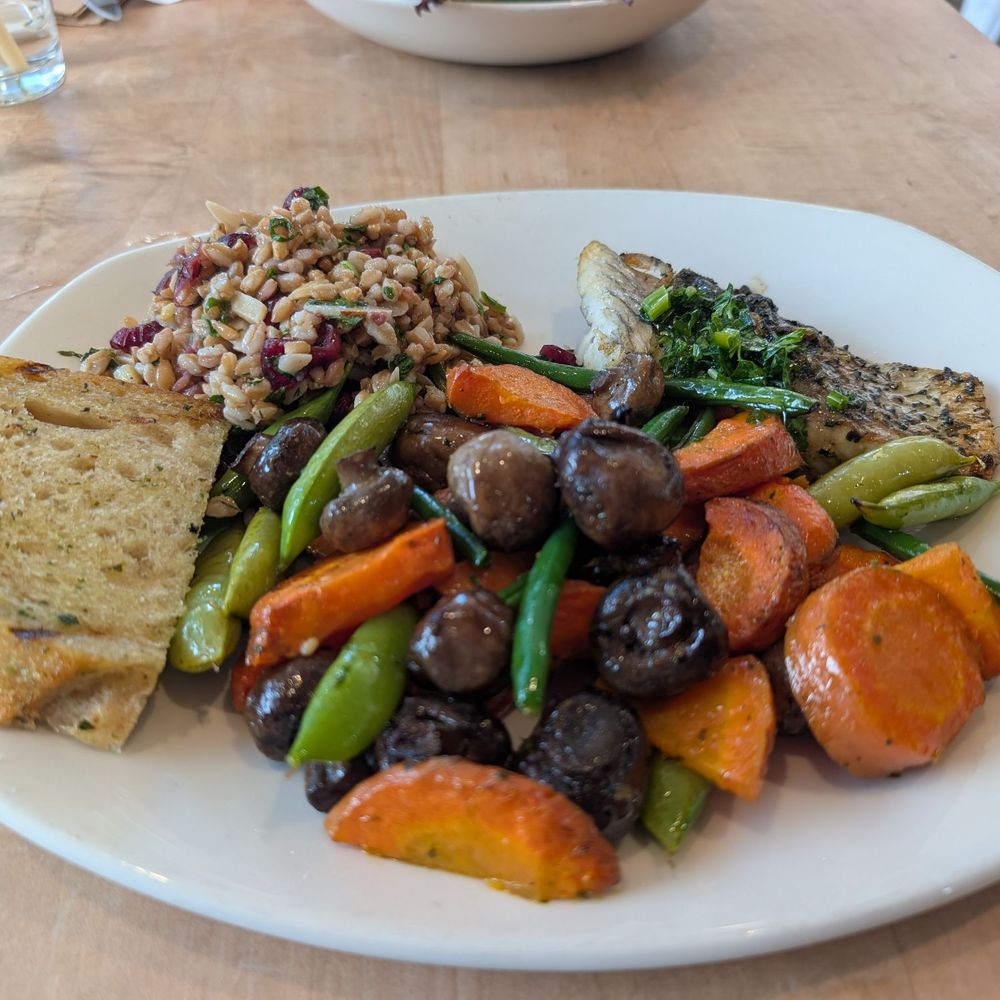 Grilled sea bass plate Grilled sea bass plate