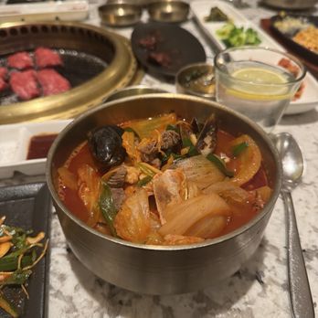 Ingle Korean Steakhouse - Jjamppong (Spicy noodle soup with seafood and beef) - Korean Near Me - Vienna, Virginia