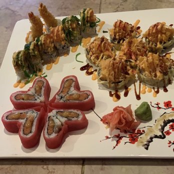 Ming Sushi - Top left - spicy girl. Top right - Ming sushi park bottom - sweetheart roll - Japanese Near Me - New Bedford, Massachusetts Ming Sushi - Top left - spicy girl. Top right - Ming sushi park bottom - sweetheart roll - Japanese Near Me - New Bedford, Massachusetts
