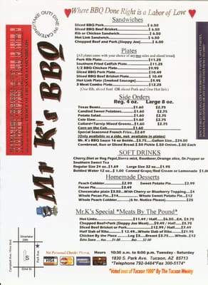 Menu photo 7 Mr K's BBQ Tucson, AZ