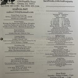 Szabo's Party Supply Center