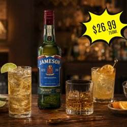 Last minute plans?
Jameson 750ml $26.99 this week

Smooth & classic.

Quick stop HWY5 Douglasville

 DoorDash/Uber Eats.