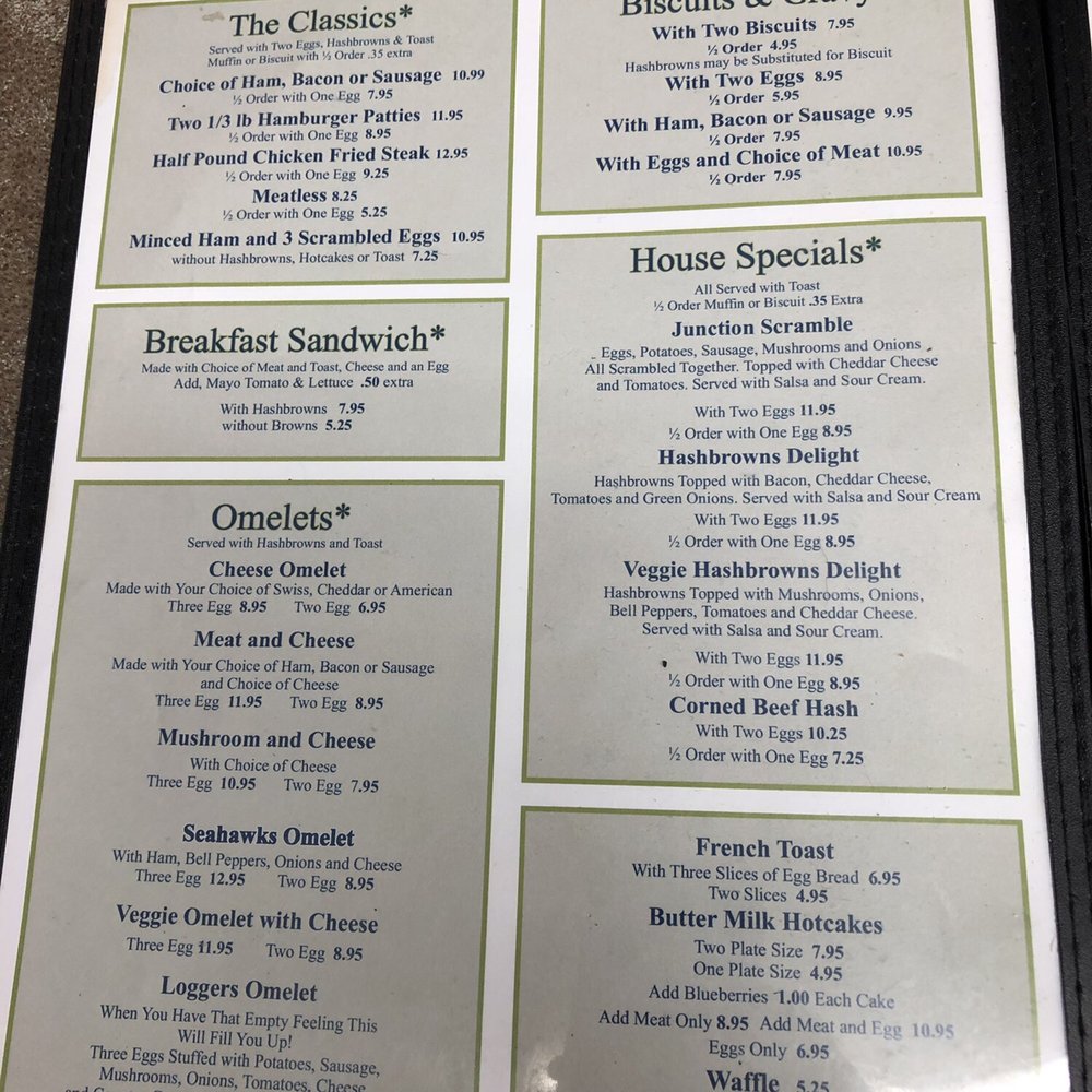 The Junction Diner - Menu - Diners Near Me - Poulsbo, Washington The Junction Diner - Menu - Diners Near Me - Poulsbo, Washington