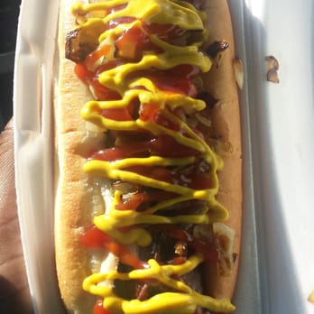 Sparty's Coney Island - Polish Sausage with ketchup, mustard and onion! - Breakfast & Brunch Near Me - Lansing, Michigan