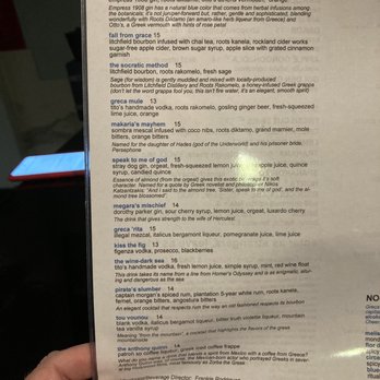 Greca Estiatorio - Cocktail menu - Greek Near Me - White Plains, New York Greca Estiatorio - Cocktail menu - Greek Near Me - White Plains, New York