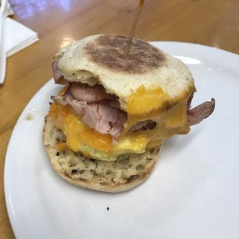 Roast & Toast - Ham and Cheddar English Muffin - American Near Me - Petoskey, Michigan Roast & Toast - Ham and Cheddar English Muffin - American Near Me - Petoskey, Michigan