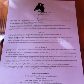 Ravens' Restaurant - Dinner menu - Vegan Near Me - Mendocino, California Ravens' Restaurant - Dinner menu - Vegan Near Me - Mendocino, California