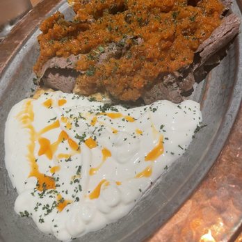 Anatolian Table - a plate of food with mashed potatoes and meat - Mediterranean Near Me - Rocklin, California Anatolian Table - a plate of food with mashed potatoes and meat - Mediterranean Near Me - Rocklin, California