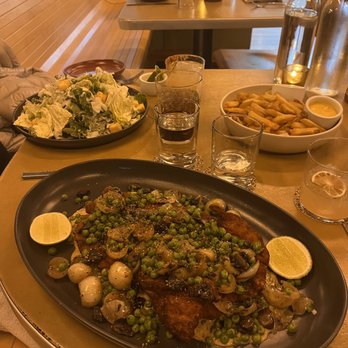 Carpenters Hall - Chicken Schnitzel, fries, carpenters salad - New American Near Me - Austin, Texas