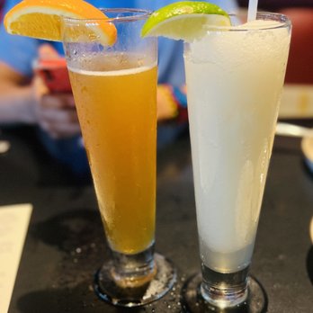 Babin's Seafood House - Frozen Margarita and Blue Moon orange flavored beer - Seafood Near Me - Katy, Texas Babin's Seafood House - Frozen Margarita and Blue Moon orange flavored beer - Seafood Near Me - Katy, Texas