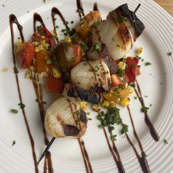 Asticou Restaurant - Appetizer special (pork belly and scallops) - New American Near Me - Northeast Harbor, Maine