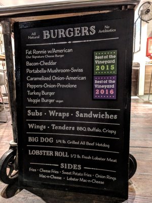 Menu photo 8 Fat Ronnie's Burger Bar Oak Bluffs, MA