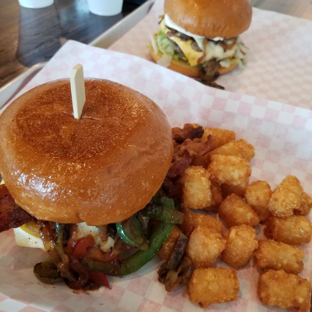 Burger 82 - THANK YOU to my Yelp friend [Guy H.] for the review + new burger addiction, lol. 82 Tri Burger & 82 House Burger. - Burgers Near Me - Allen, Texas