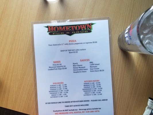 Menu photo 2 Hometown Pub & Grub Scotia, NY Menu photo 2 Hometown Pub & Grub Scotia, NY