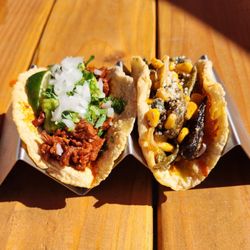 Contodo Fresh Mexican Eats - Adobada Taco and Rajas Taco