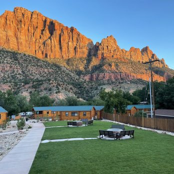 Zion Canyon Campground - Common area for the cabins (no dogs allowed here) - Campgrounds Near Me - Springdale, Utah Zion Canyon Campground - Common area for the cabins (no dogs allowed here) - Campgrounds Near Me - Springdale, Utah