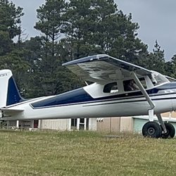 Fort Bragg Airport - A Cessna 170 taxing to its hanger
