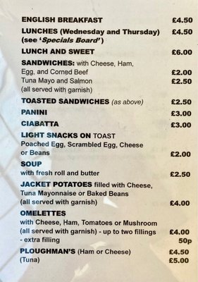 Menu photo 2 St Margaret's Tea Rooms Barking, XGL Menu photo 2 St Margaret's Tea Rooms Barking, XGL